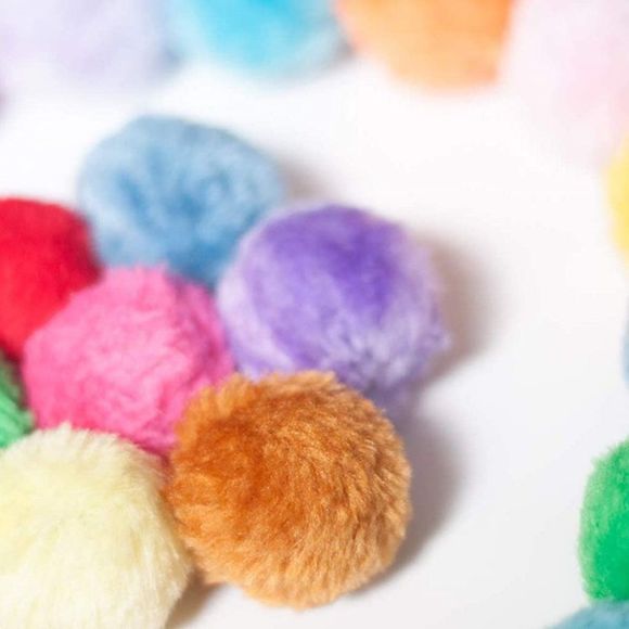 Fashion's Talk Cat Toys Furry Rattle Ball for Kitty 6 Pack - Picture 3 of 6